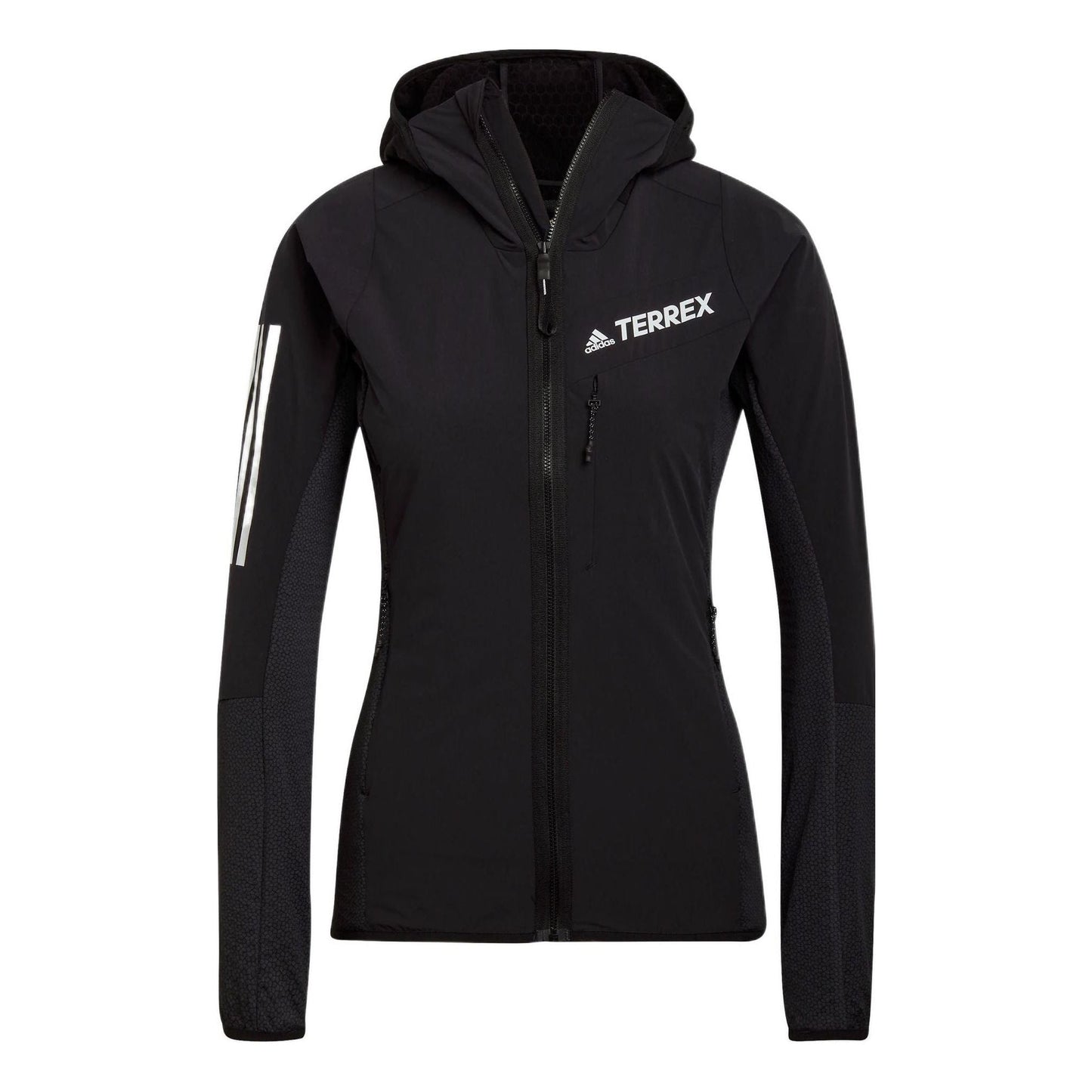 (WMNS) adidas Techrock Flooce Wind Hooded Jacket Asia Sizing 'Black White' HF0727
