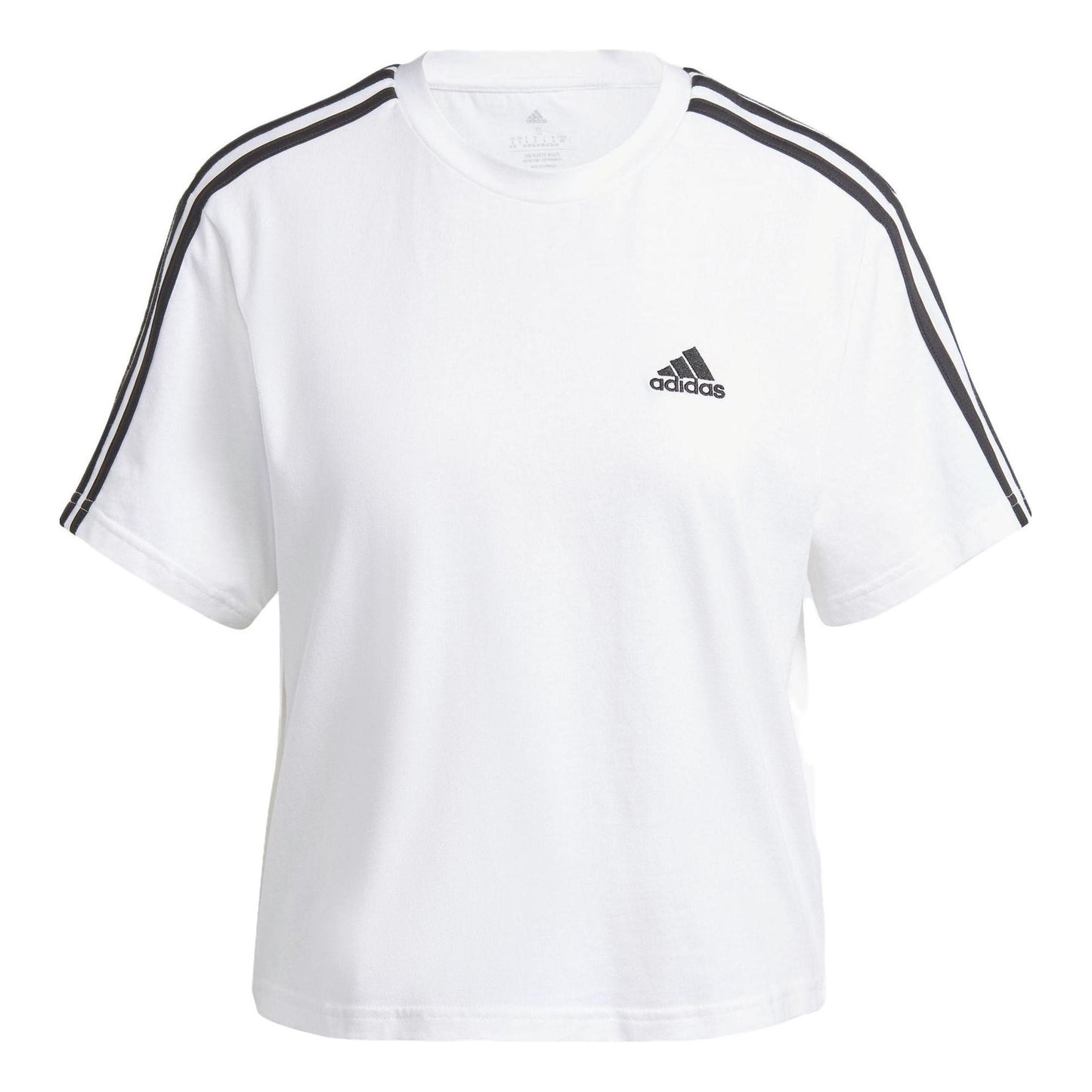 (WMNS) adidas Essentials 3-Stripes Crop T-shirt Asia Sizing 'White' HR4915