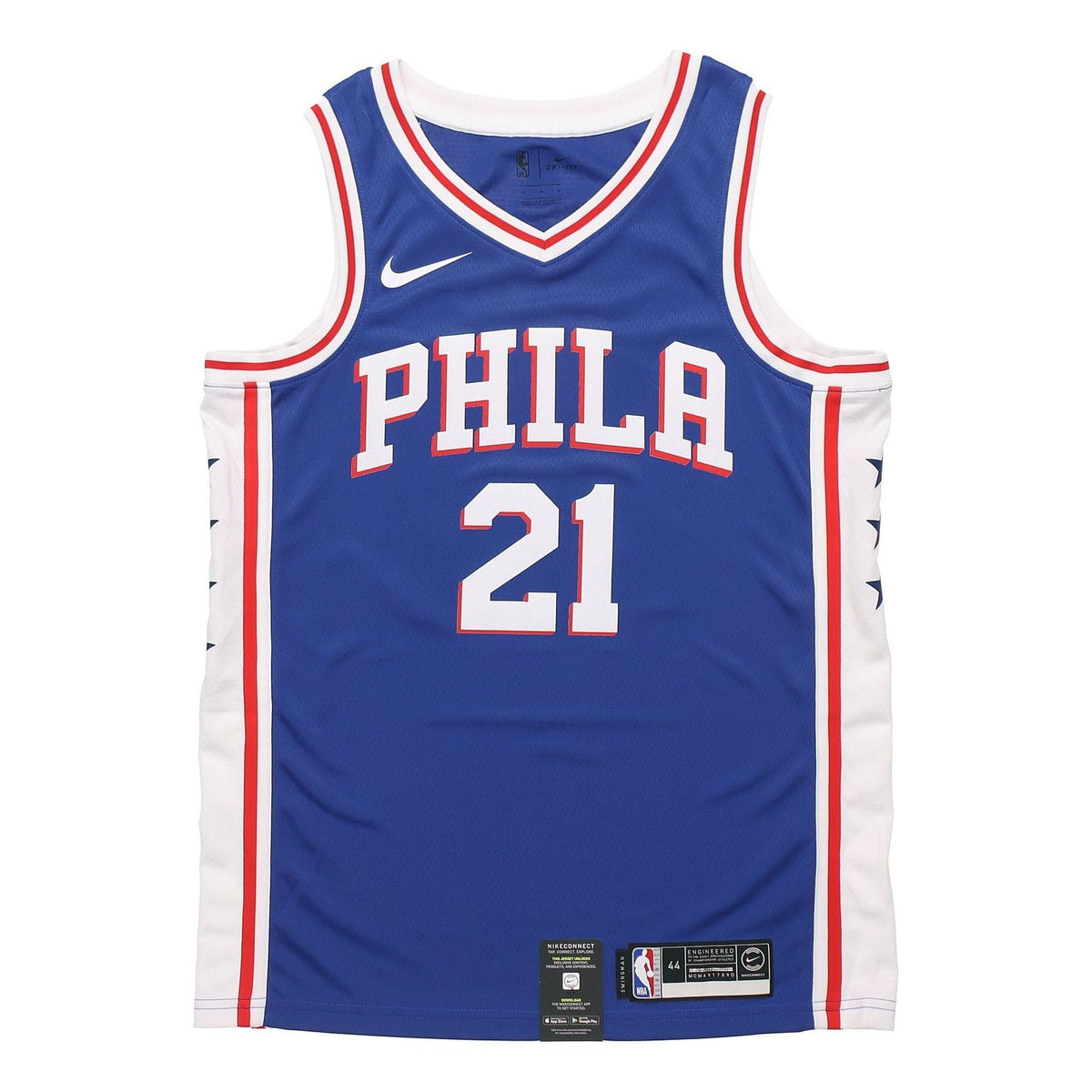Nike Philadelphia 76ers Joel Embiid No. 21 Jersey Blue CJ7678-498