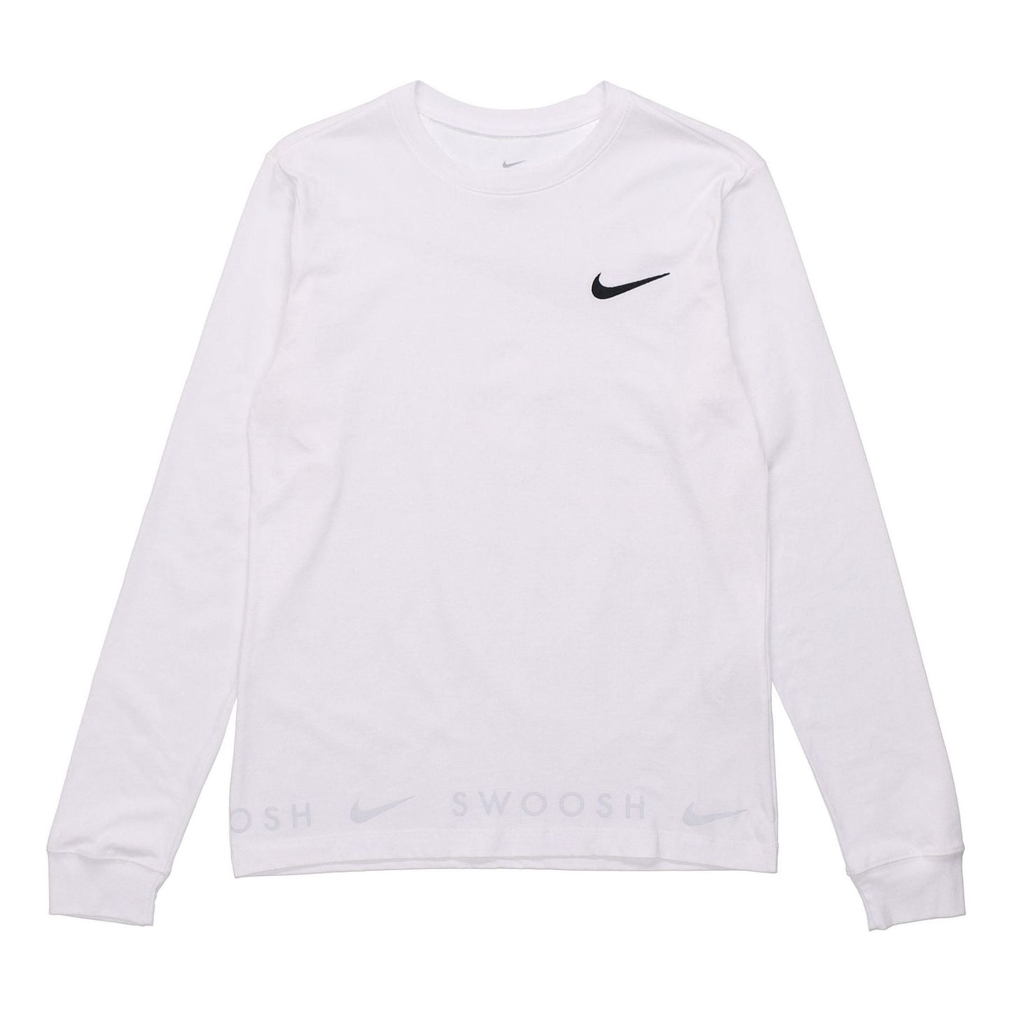 Nike Sportswear Back Logo Swoosh Crew-neck Long Sleeve 'White' DA0336-100