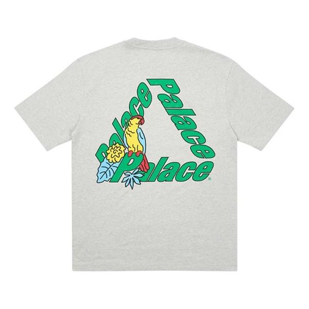 PALACE Parrot PALACE-3 Alphabet Printing Short Sleeve Gray T-Shirt P19TS210