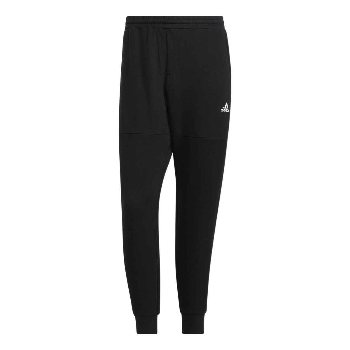 Men's adidas Solid Color Knit Bundle Feet Sports Pants/Trousers/Joggers Black HE7444