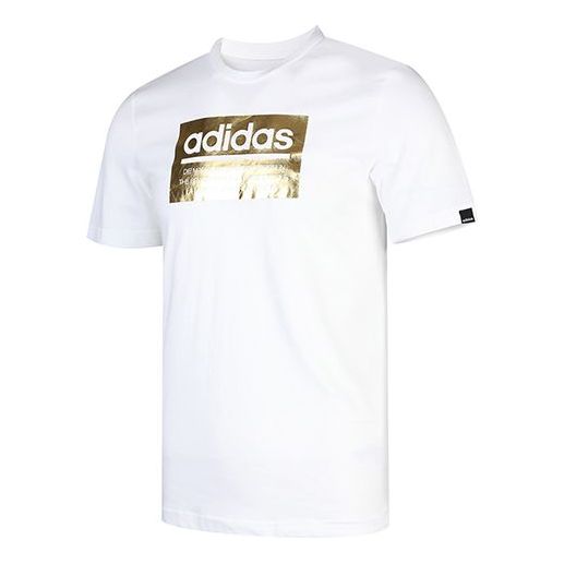 adidas M Foil Box T Printing Short Sleeve White FM6259
