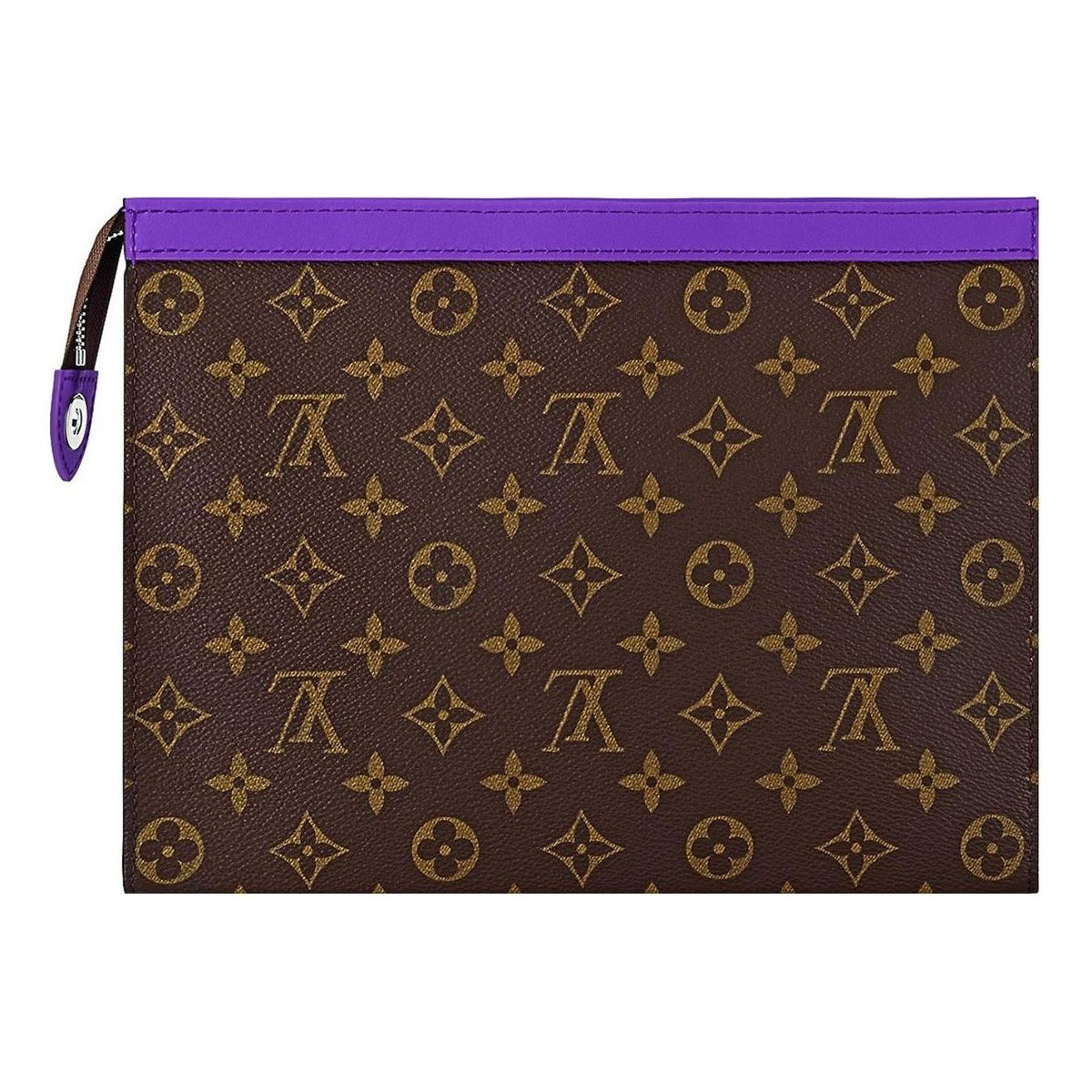 LOUIS VUITTON Pochette Voyage MM Monogram Macassar Canvas 'Violet' M82859
