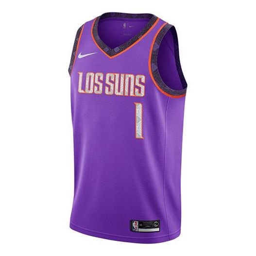 Nike NBA Retro SW Fan Edition 18-19 Season Phoenix Suns Devin Booker 1 Jersey 'Purple' AJ4638-561
