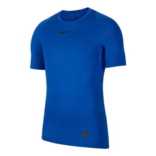 Men's Nike pro Short Sleeve Tight Blue T-Shirt CT8460-480
