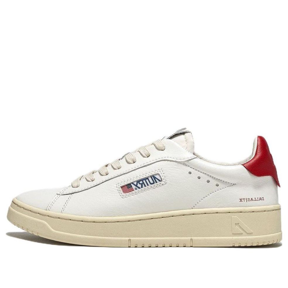 (WMNS) Autry Dallas Low Leather 'White Red' ADLW-NW03