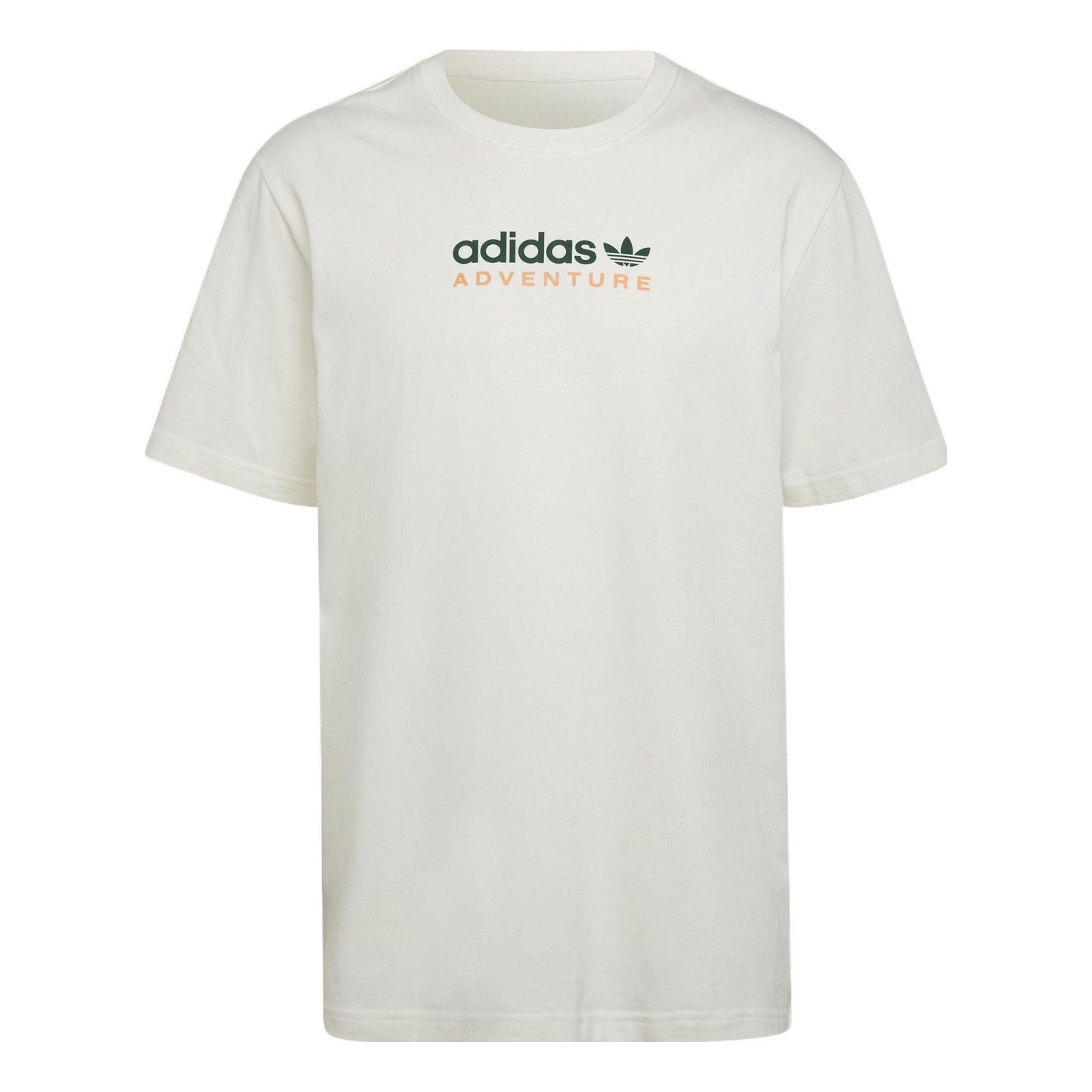 Men's adidas originals Mtn Spr Tee Alphabet Logo Printing Sports Round Neck Short Sleeve White T-Shirt HF4773