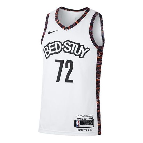 Nike NBA Brooklyn Nets Bed-Stuy #72 Biggie Home Jersey 'White' CU0192-100
