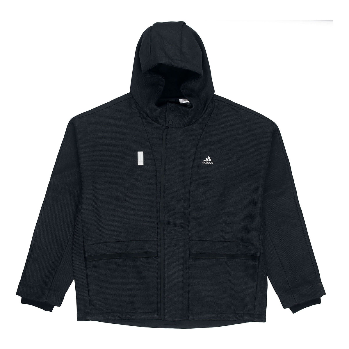 adidas Wj Wv Bond Jkt Sports hooded Logo Jacket Black H39218