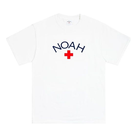 NOAH Thank You Core Logo Tee Red Logo Love limited Short Sleeve Unisex White NOAH-SS20-008