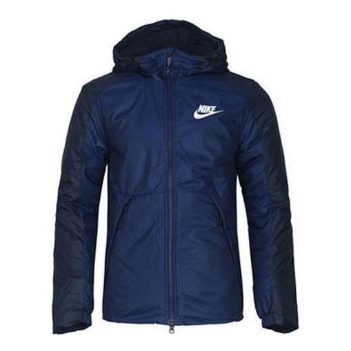 Nike Sportswear logo Casual Sports Windproof hooded Jacket Navy Blue Dark blue 861789-429