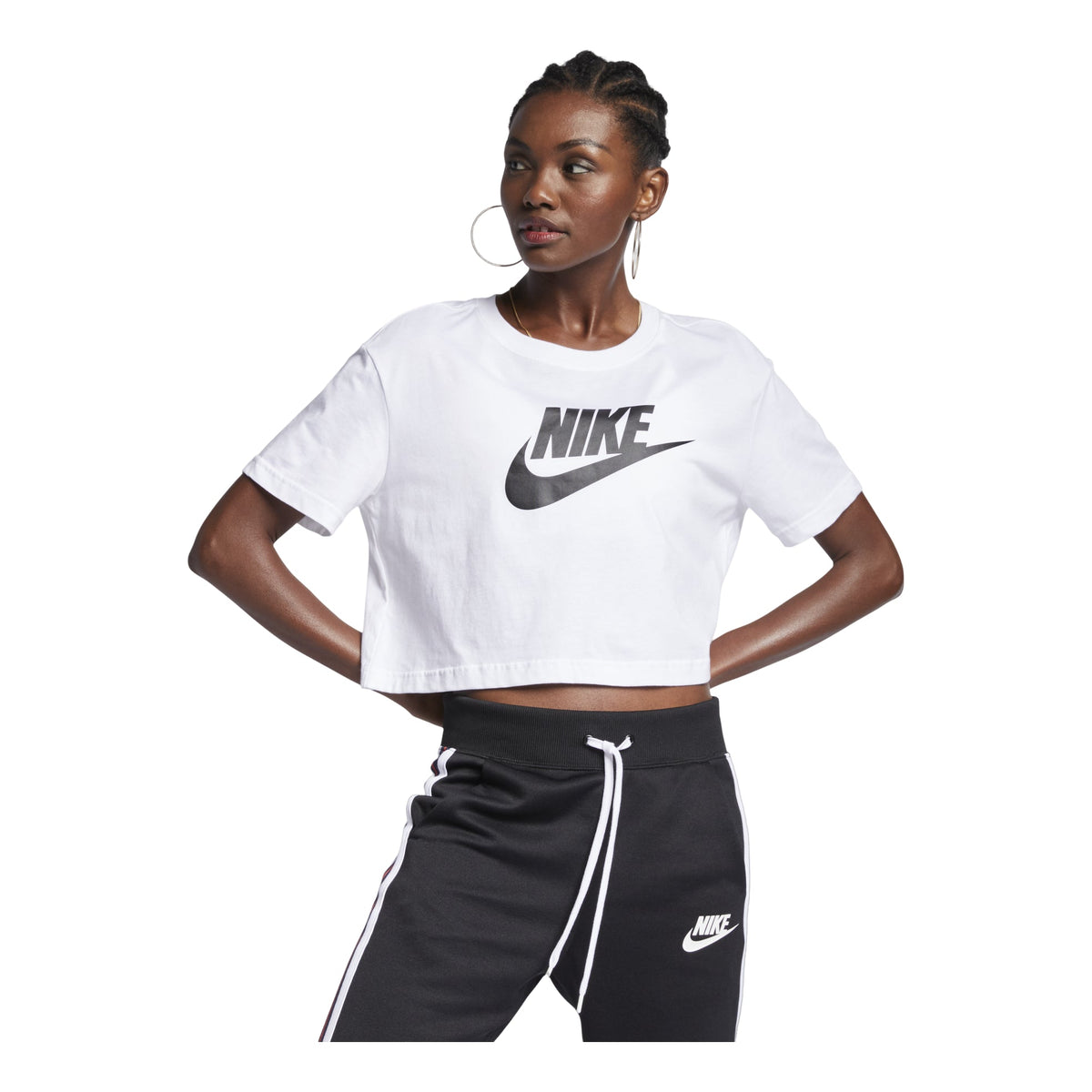 (WMNS) Nike Sportswear Essential Short Casual Crew Neck Short Sleeve T-Shirt White BV6176-100
