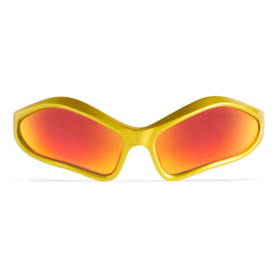 Balenciaga Fennec Oval Sunglasses 'Yellow Red' 768054T00077037