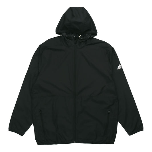 adidas Windbreaker Hooded Jacket 'Navy Blue' FM5345