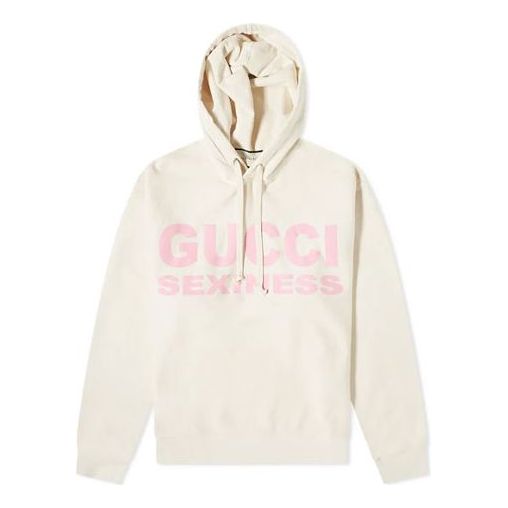 Men's Gucci Sexiness Alphabet Printing Autumn Creamy White 569828-XJCK2-9221