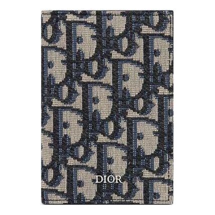 DIOR Bi-Fold Card Holder 'Beige Black Oblique Jacquard' 2ESCH138YSE-H05E