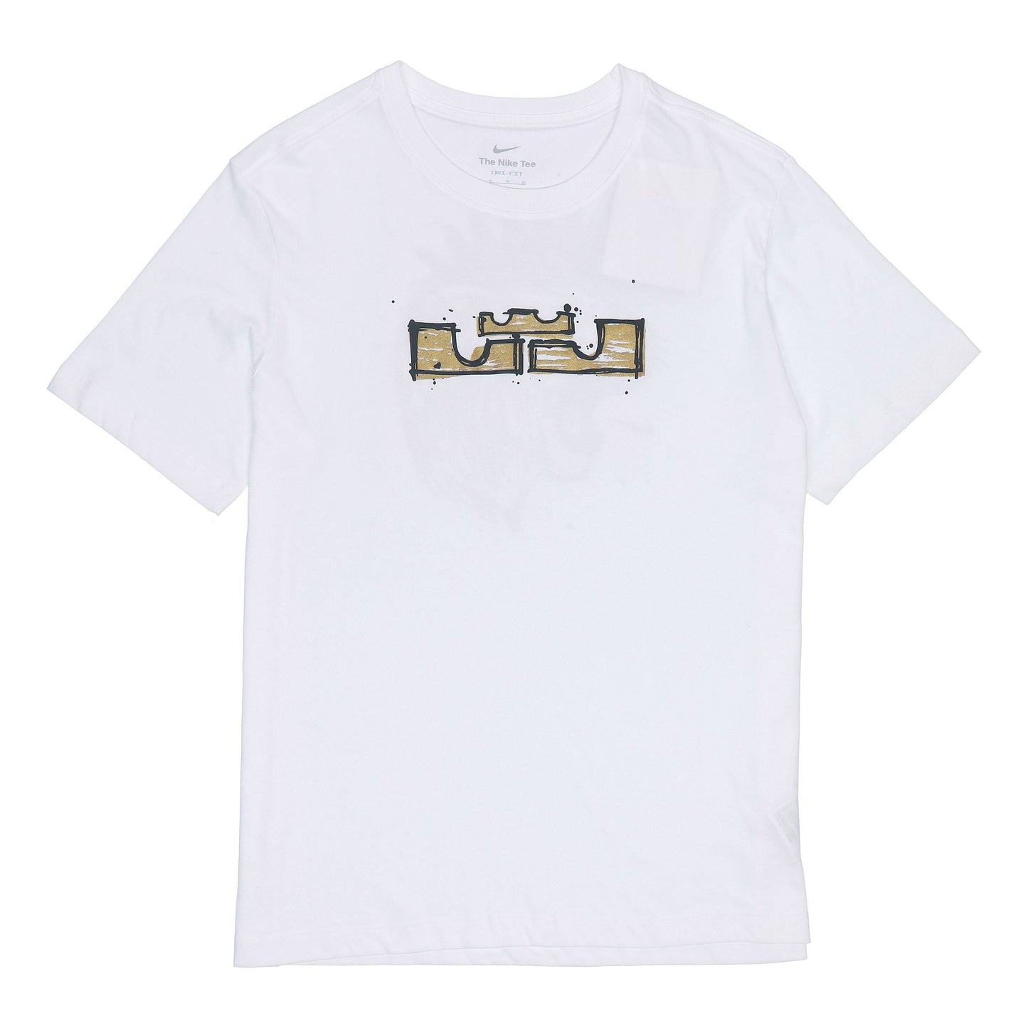 Nike Dri-Fit Lebron Printing Basketball Sports T-Shirt 'White' DR1292-100