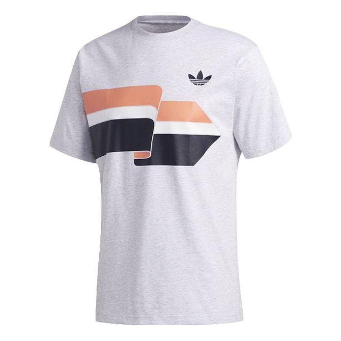 adidas originals Athleisure Casual Sports Round Neck Short Sleeve Gray FM1532