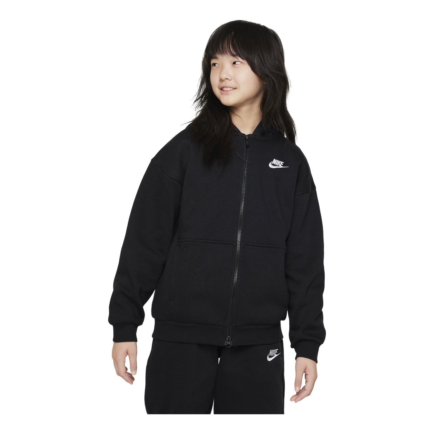 (PS) Nike Oversized Full-Zip Hoodie 'Black' FD2931-010