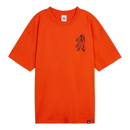 Nike x ACG Trolls Cartoon Printing Sports Round Neck Short Sleeve Orange DJ5808-817