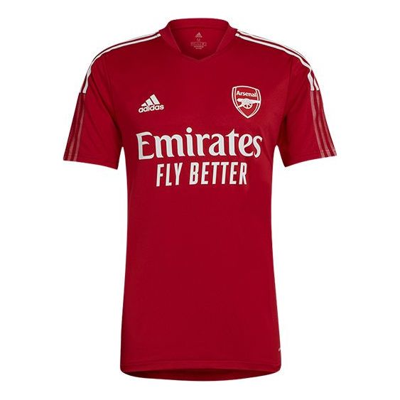 adidas Sport Training Short Sleeves Football Jersey Asia Sizing 21-22 Season Arsenal Men's Red GR4158