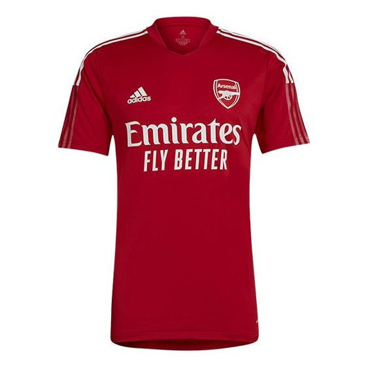 adidas Sport Training Short Sleeves Football Jersey Asia Sizing 21-22 Season Arsenal Men's Red GR4158