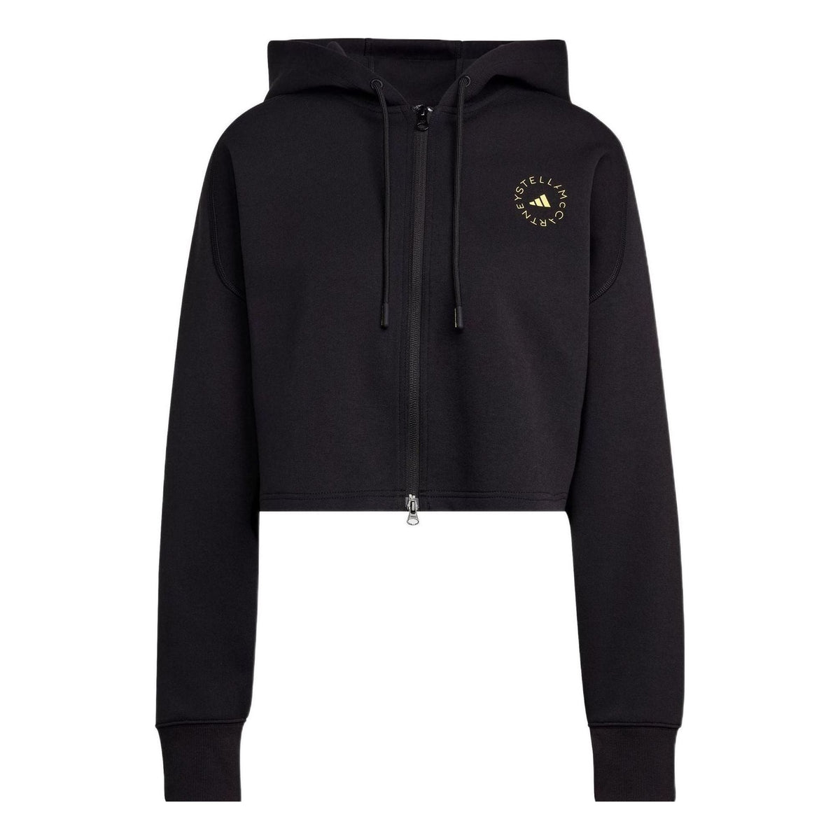 (WMNS) adidas by Stella McCartney Cropped Hoodie Asia Sizing 'Black' HG1946