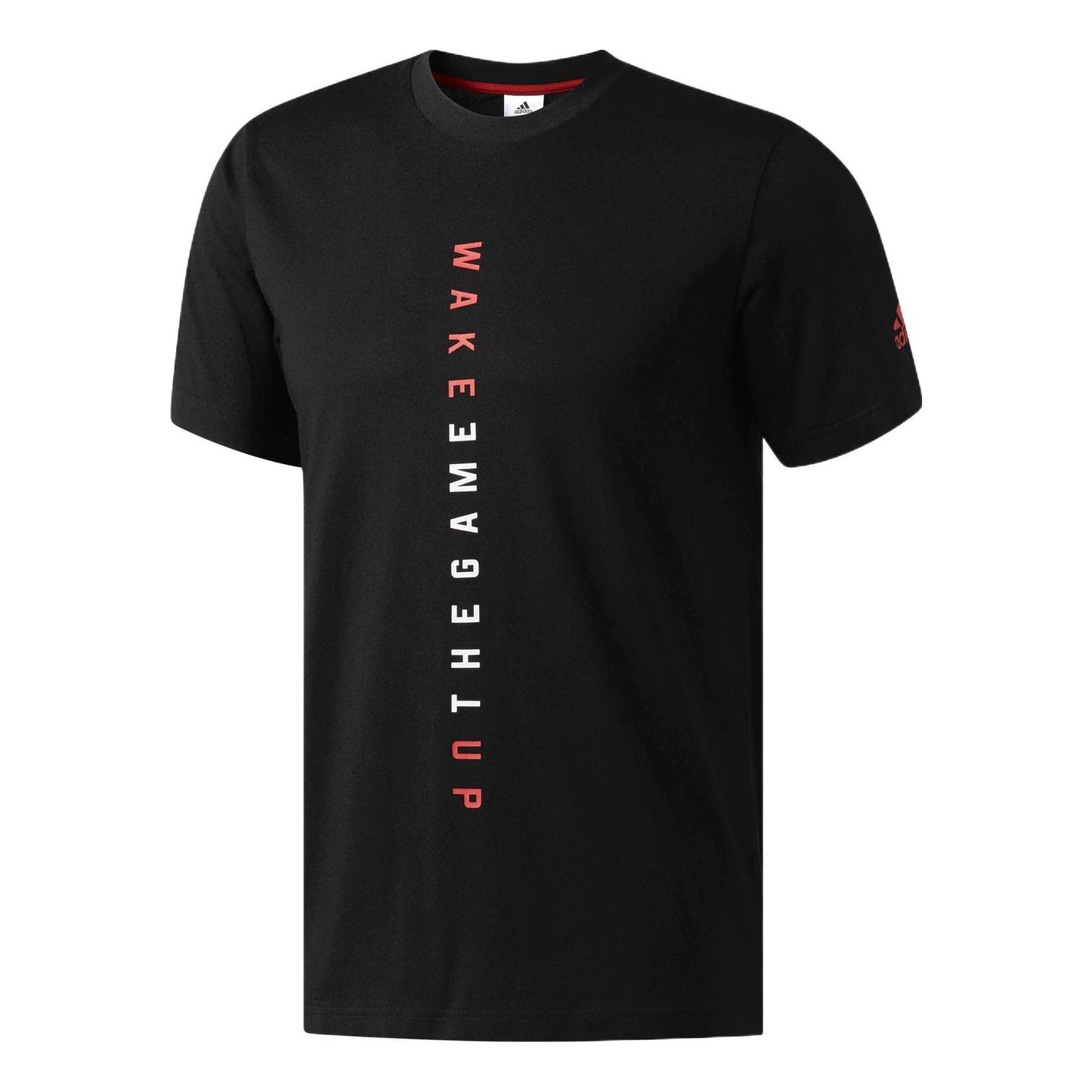 adidas Adi Slgn Tee Alphabet Printing Casual Round Neck Short Sleeve Black CV8506