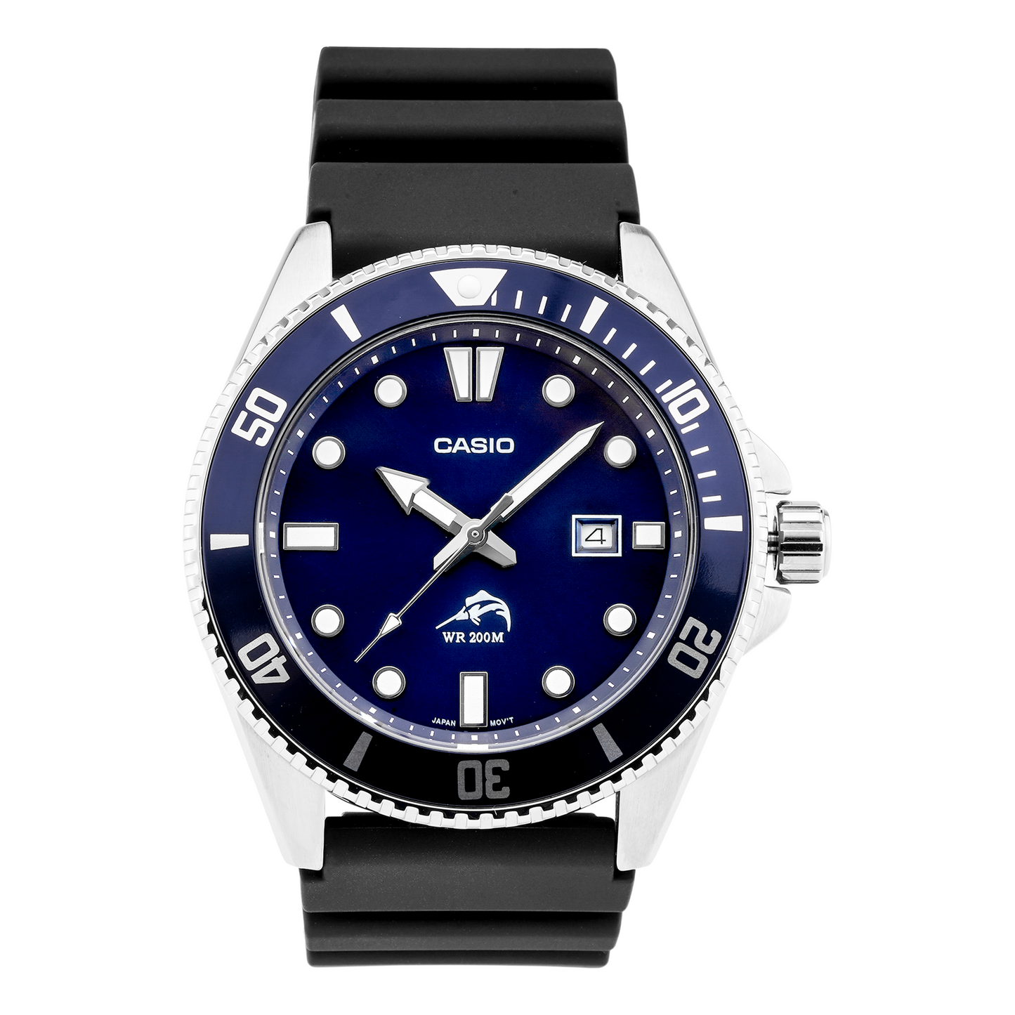 Men's CASIO STANDARD 200 Meter waterproof Sports Mens Blue Analog MDV-106B-2A
