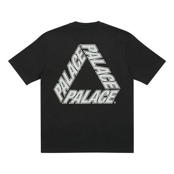 PALACE P3 Team Dark Back Logo Cozy Round Neck Short Sleeve Black T-Shirt P19TS238