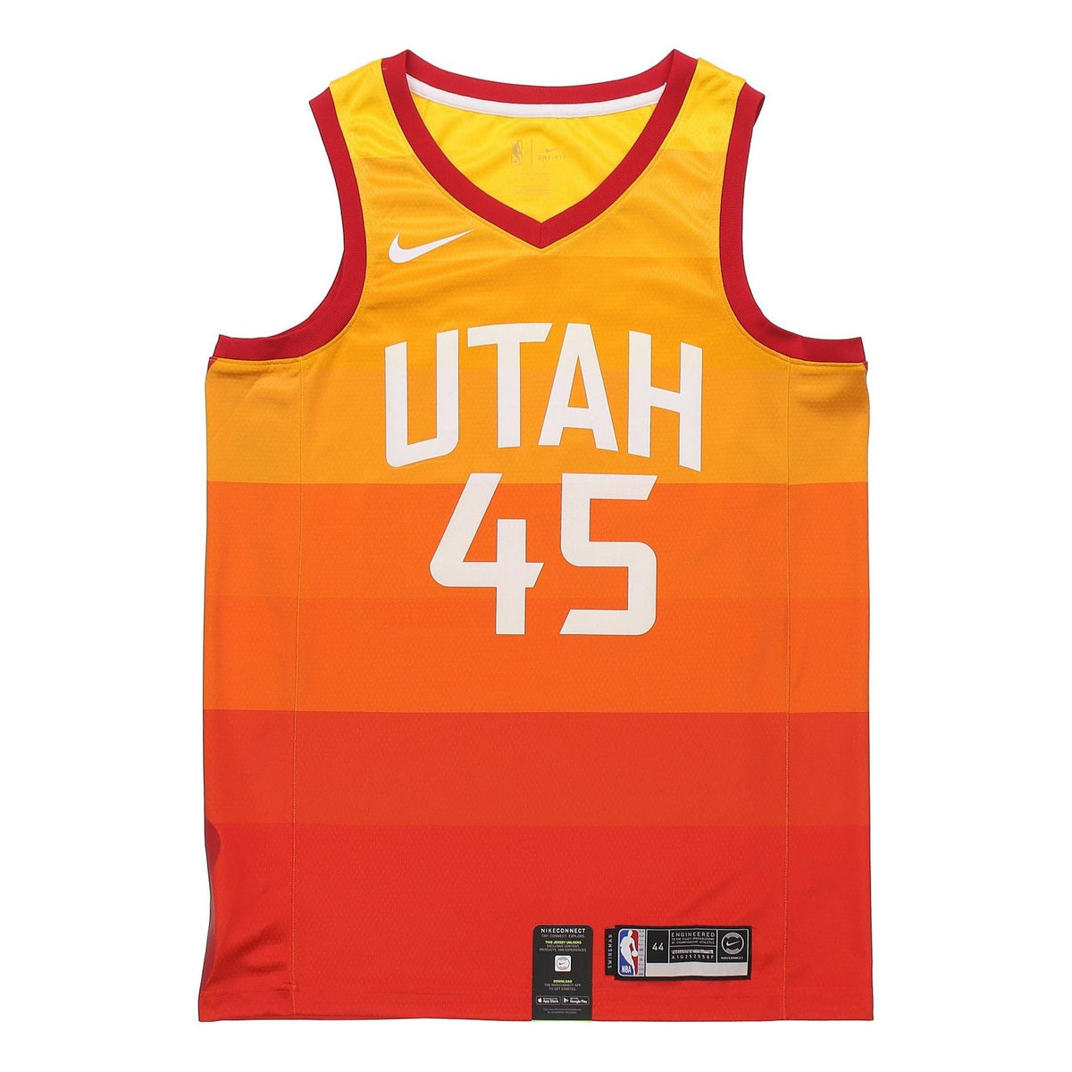 Nike NBA City limited SW Fan Edition 19-20 Season Utah Jazz 4 No. 5 Jersey Orange AJ4648-728