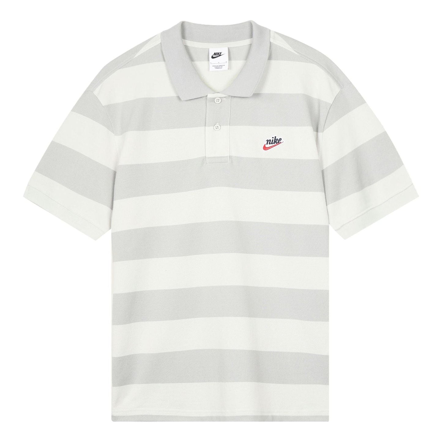 Nike Sportswear Heritage Stripe Colorblock Short Sleeve Polo Shirt Gray / Yellow CU4433-028