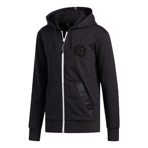 adidas Rose Wntr Hood Basketball Hooded Jacket Black EC6236