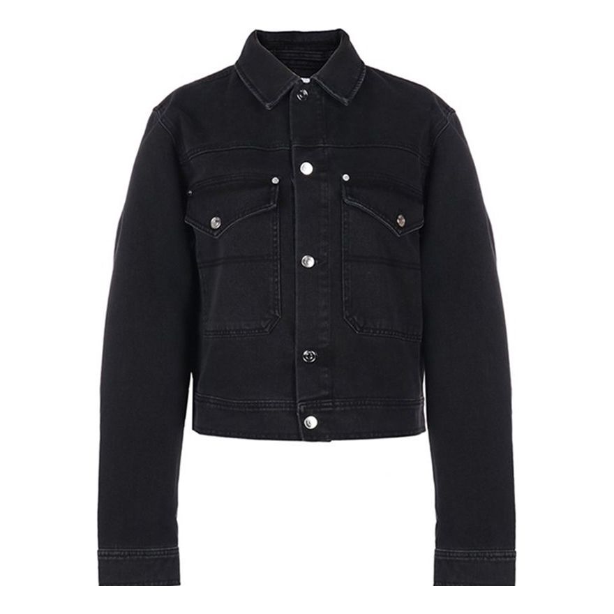 Men's KENZO Cotton Denim Long Sleeves Jacket Black FA65DB5302ED-99