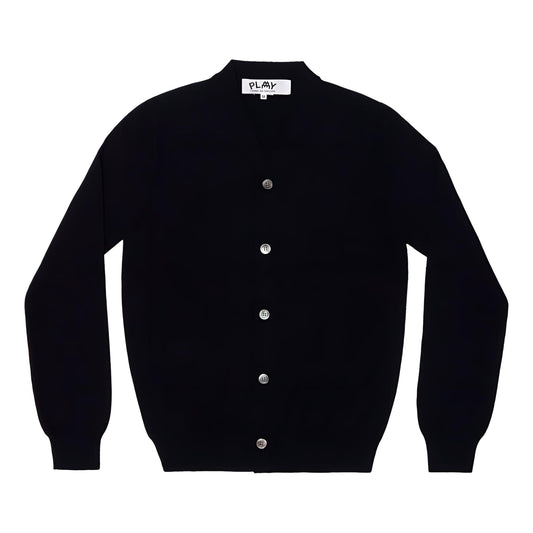 COMME des GARCONS PLAY FW25 x Invader Double Pixel Heart Cardigan 'Navy' AZ-N088-051-2