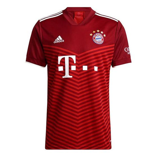 Men's adidas Fcb H Jsy Bayern Munich Black Home Fan Edition Sports Short Sleeve Soccer/Football Red GM5313