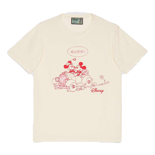 Gucci x Disney Year Of The Rat Limited Mickey Printed Retro For Men Beige 604176-XJB6T-9230