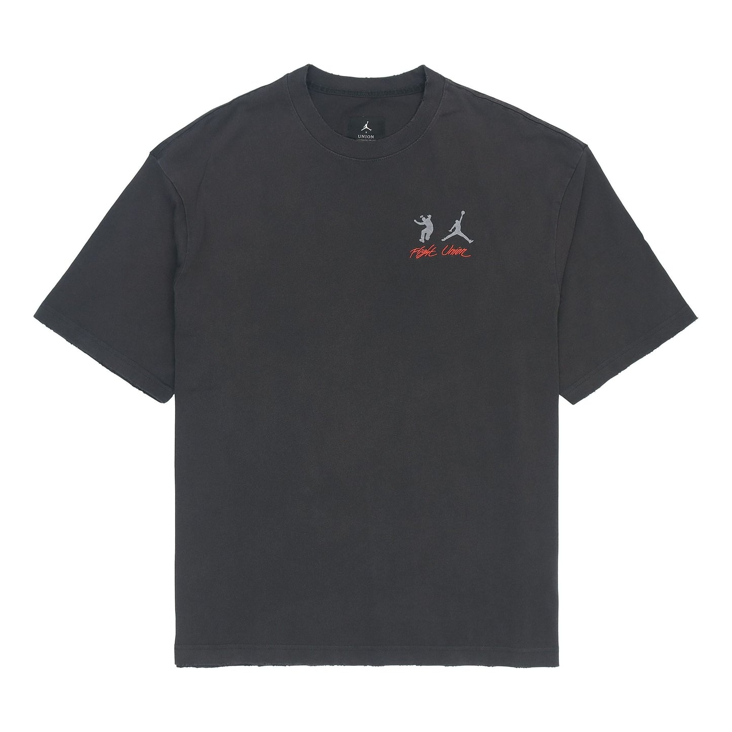 Air Jordan x union Crossover SS22 Solid Color Breathable Logo Round Neck Short Sleeve Asia Edition Black DM2844-045