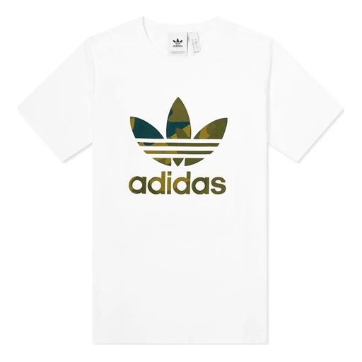 adidas originals Casual Sports Short Sleeve White FM3337