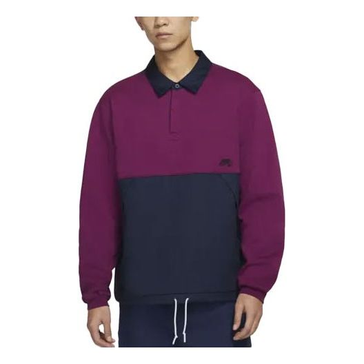 Nike Colorblock Fleece polo Couple Style Purple DJ6082-610