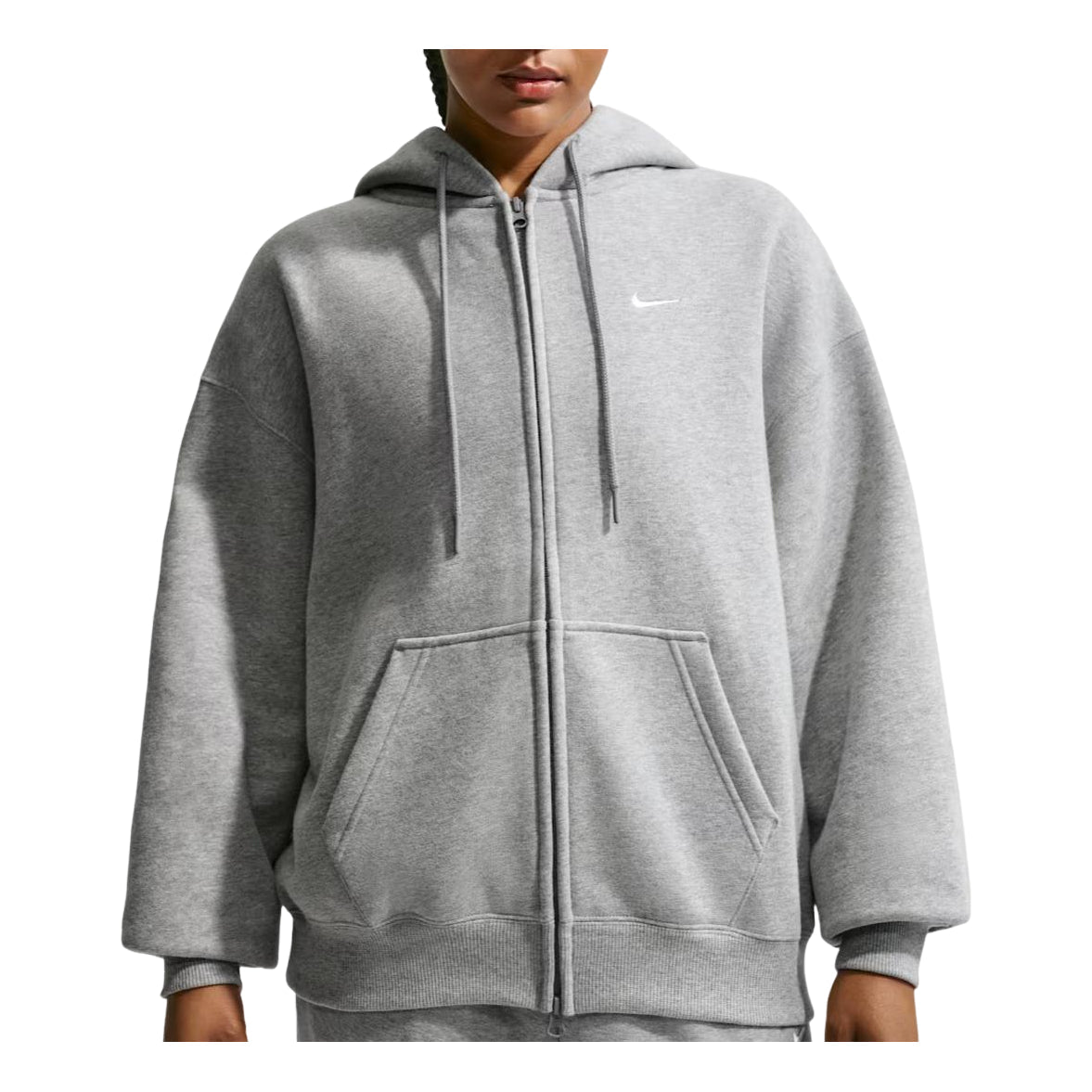 (WMNS) Nike Studio Fleece Medium Weight Oversized Hoodie 'Dark Grey Heather Sail' IM8084-063
