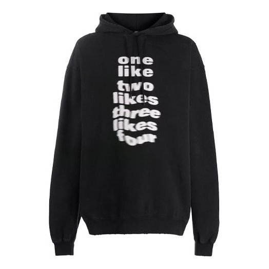 Men's Balenciaga Alphabet Printing Casual Black 641679TJV931070