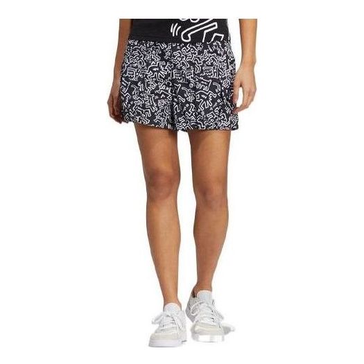 (WMNS) adidas Neo X Keith Haring Shorts Asia Sizing 'Black White' HD7263