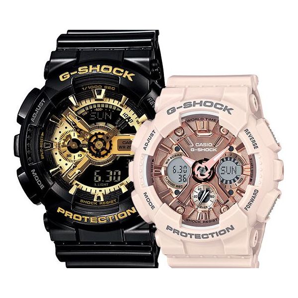 CASIO G-Shock Analog-Digital 'Black Gold Pink' GMA-S120MF-4APR-GA-110GB-1APR