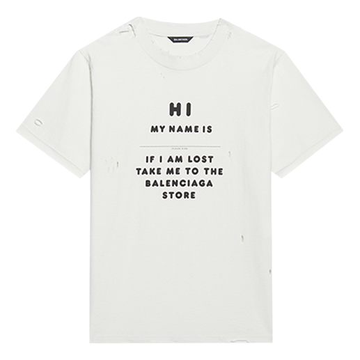 Balenciaga FW21 Logo Printing Tee White 661705TKVF19081