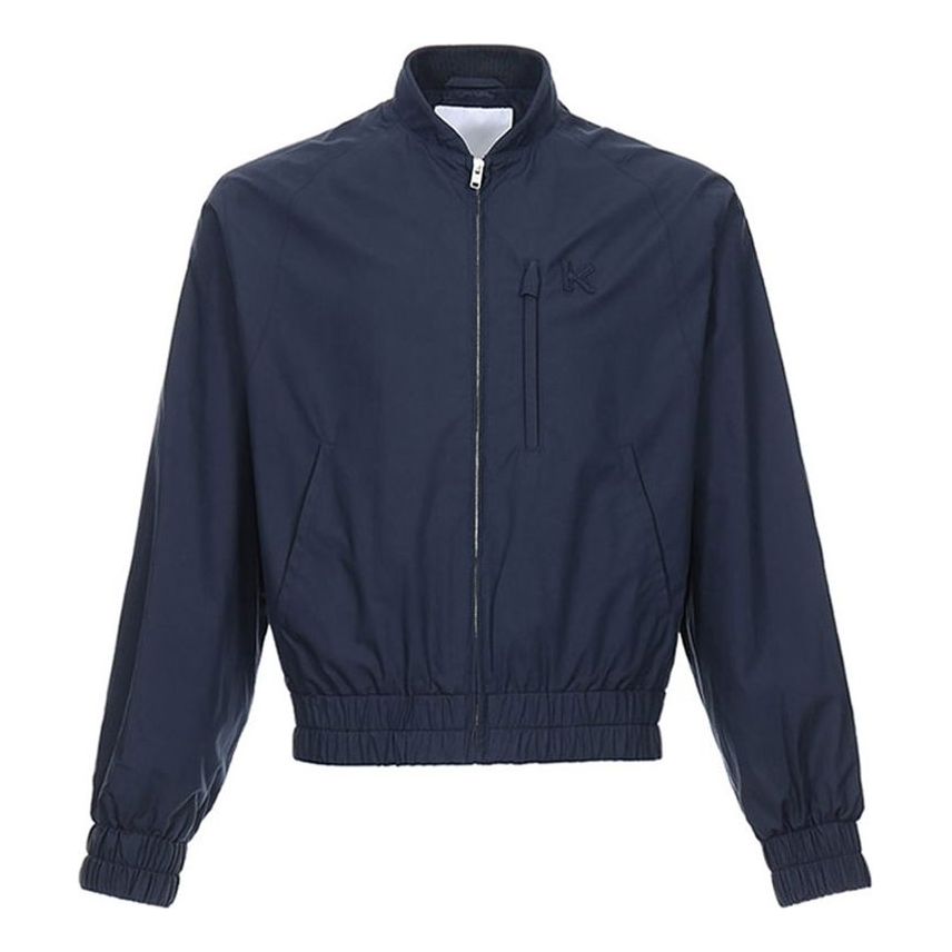 Men's KENZO FW20 Solid Color Cotton Jacket Navy Blue FA65BL1929CC-76