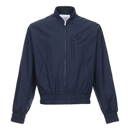 Men's KENZO FW20 Solid Color Cotton Jacket Navy Blue FA65BL1929CC-76