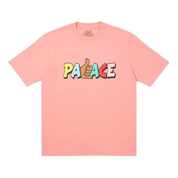 PALACE Shitfaced Shaka Round Neck Short Sleeve Pink T-Shirt P19TS147