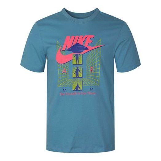 Nike Alien Printing Logo Sports Round Collar Male Blue CU6949-424